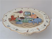 Lenox Pooh & Friends Party Time Cake Plate
