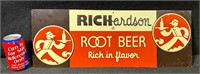 SST Embossed Richardson Root Beer Soda Sign - NOS