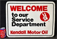 SST Embossed Kendall Motor Oil Sign - NOS
