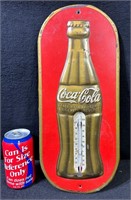 SST Embossed Coca - Cola Sign/Thermometer