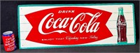 SST Self-Framed Coca-Cola Fishtail Sign - NOS
