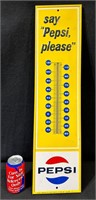 SST Embossed Pepsi Thermometer - 1965