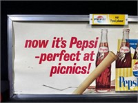 Pepsi Advertising frame w/Ad Card