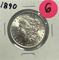 S - 1890 MORGAN SILVER DOLLAR (6)