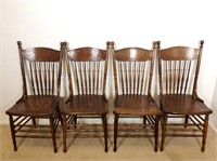(4) Pressed Back Chairs