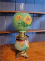 Aladdin Gone With the Wind hand-painted  lamp