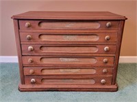 Antique 6-Drawer Spool cabinet