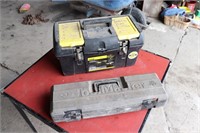 Stanley tool box, pipe fittings (steel & plastic)