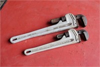 2 aluminum pipe wrenches