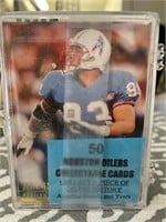 Vintage set of 50 Houston oilers collectible cards