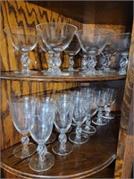 Bohemian style cocktails and formal dinner glasses