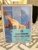 Vintage set of 50 Houston oilers collectible cards