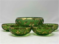 EAP Emerald Glass Bowl Set