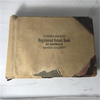 Antique 1917 Banks County GA Registered Voter Book