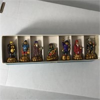 Vintage Box Eastern Good Luck Figurines 7 Count