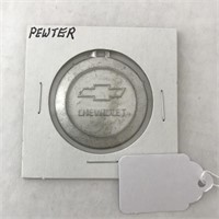 Vintage Pewter Chevrolet Medallion