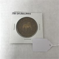 Vintage 1981 Georgia Bulldogs Medallion