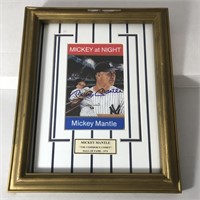 1974 Mickey Mantle Signed Commerce Comet Postcard
