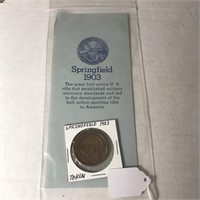 Vintage NRA Springfield 1903 Medallion w/ Pamphlet