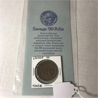 Vintage NRA Savage 99 Medallion w/ Pamphlet