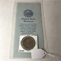 Vintage NRA Parker Bros Shotgun Medallion w/ Pamph