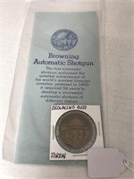 Vintage NRA Browning Auto Medallion w/ Pamphlet