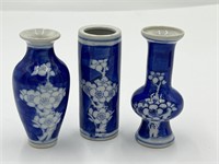 Japanese Miniature Apple Blossom Bud Vases