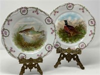 Pair Bavarian Wildlife Plates