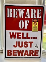 Beware of sign