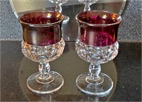 Ruby King's Crown glassware