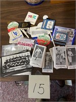 Assorted copies of old ball cards