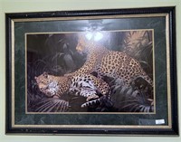 Framed Spotted Leopard Print 32 1/2" X 44 1/2"