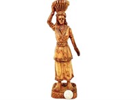 10" Carved Olive Wood Figurine From The Holy Land