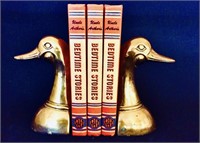 Brass Mallard Duck Bookends