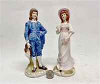 8.5" Man & Woman Porcelain Figurines