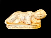 Chinese Sleeping Buddha Baby Porcelain Pillow