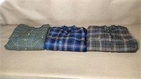 3 SIZE MENS LARGE LINED FLANNEL JACKETS