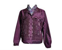 Coldwater Creek Embellished Silk Jacket (Size