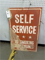 Self-Service Metal Sign