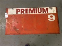Red Metal Unleaded Sign