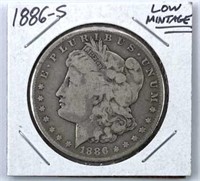 1886-S Low Mintage Morgan Silver Dollar