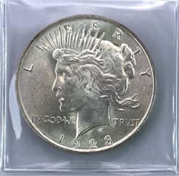 1923 Peace Silver Dollar, High Grade UNC