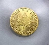 1g Gold 2021 Maple Leaf, Canada .9999