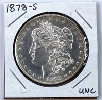 1878-S Morgan Silver Dollar, UNC