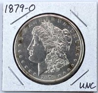 1879-O Morgan Silver Dollar, UNC w/ Luster