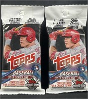 (2) 2018 Topps Series 1 Baseball Jumbo Hanger