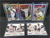 2023 Topps (5) Yankees Cards w/ Judge & Mattingly