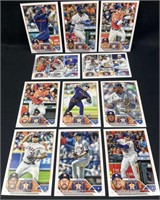 (11) New 2023 Astros Cards, Complete Team Base Set