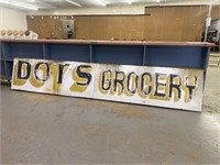 11' X 2" Metal Sign (Dot's Grocery Store)