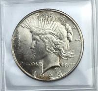 1925 Silver Peace Dollar, Nice Coin w/ Toning